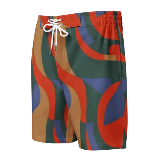 Vermilion Current on a Men's Board Shorts
