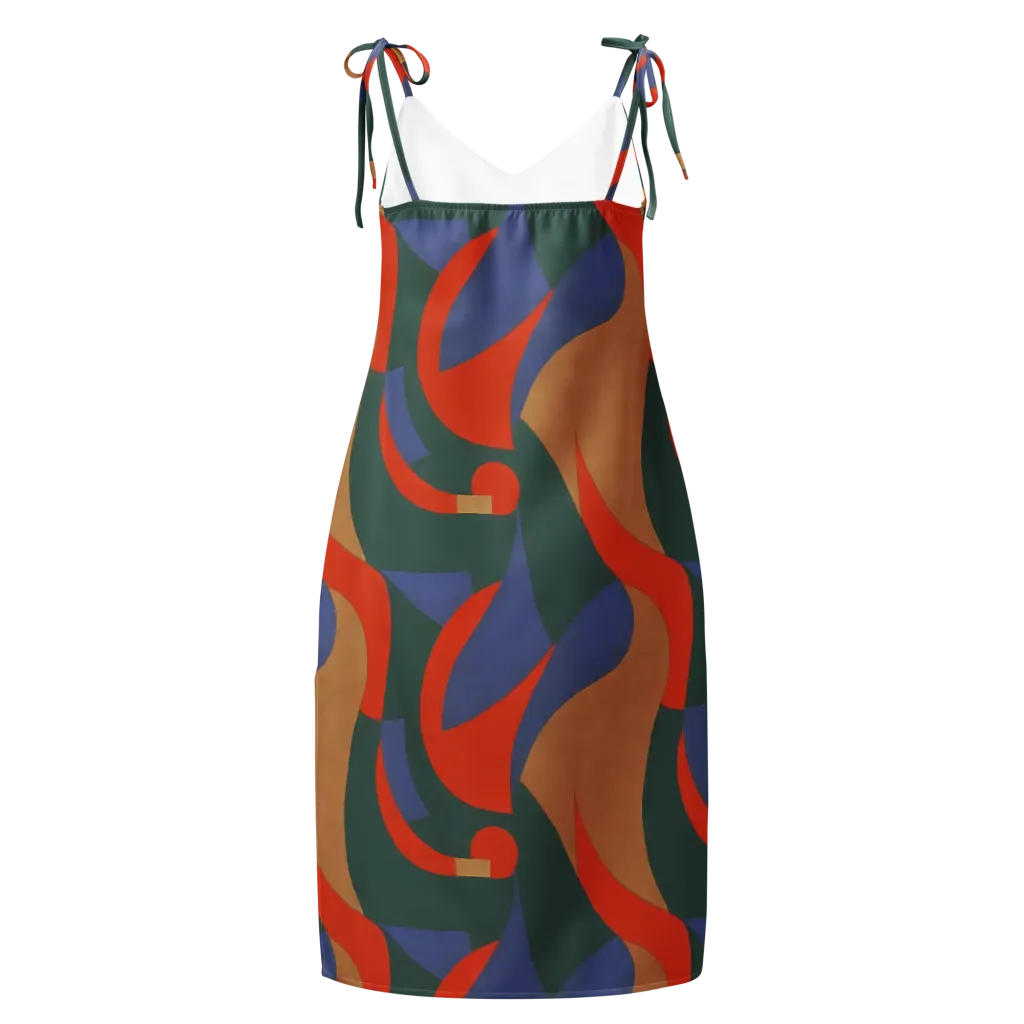 Vermilion Current on Slip Dress — Back