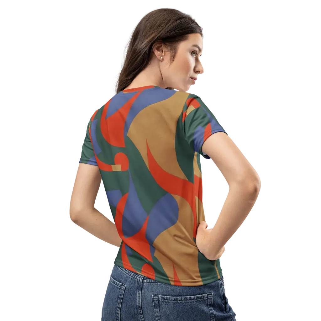 Vermilion Current on Women's Crew Neck T-Shirt — Back