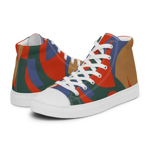 Vermilion Current on a Women's High Top Canvas Shoes