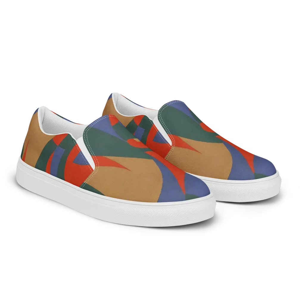 Vermilion Current on Women's Slip-On Canvas Shoes — Right Front