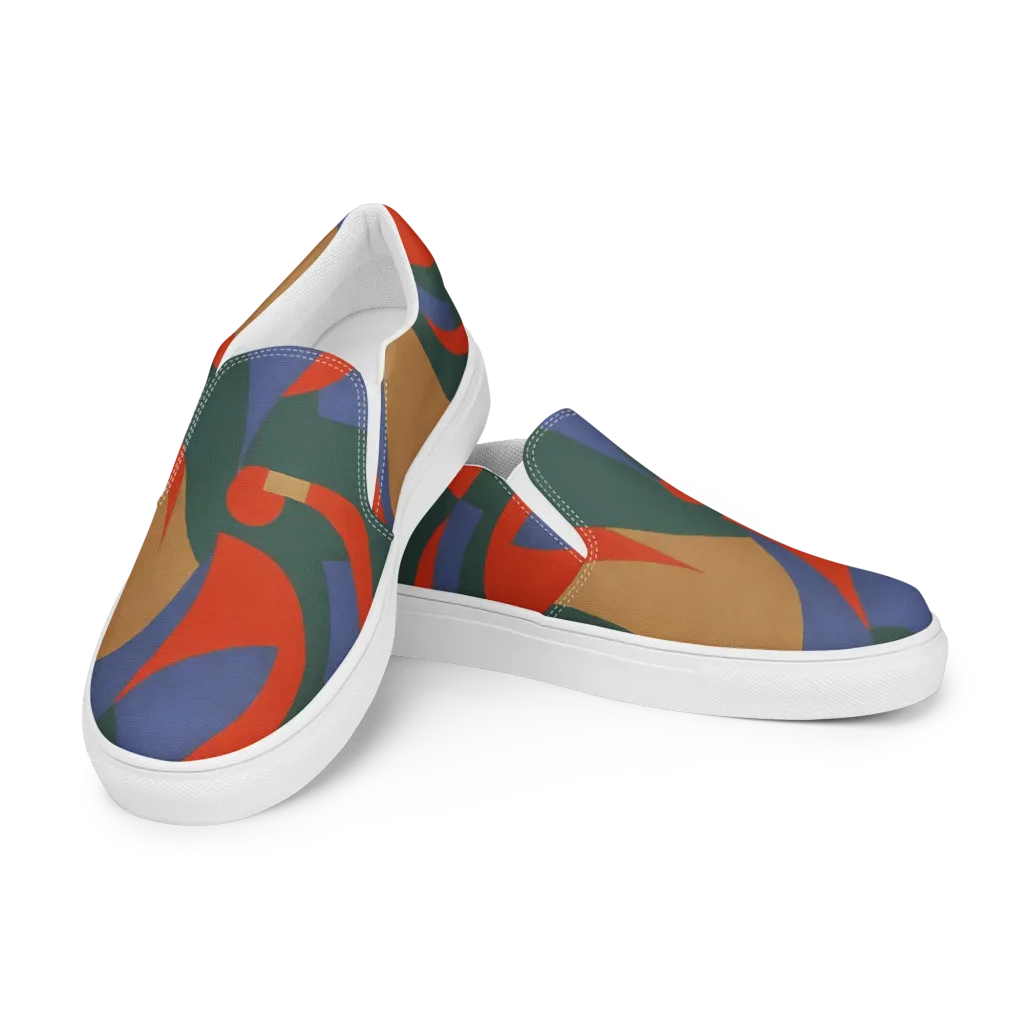 Vermilion Current on Women's Slip-On Canvas Shoes — Left Front