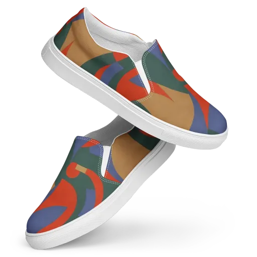 Vermilion Current on a Women's Slip-On Canvas Shoes