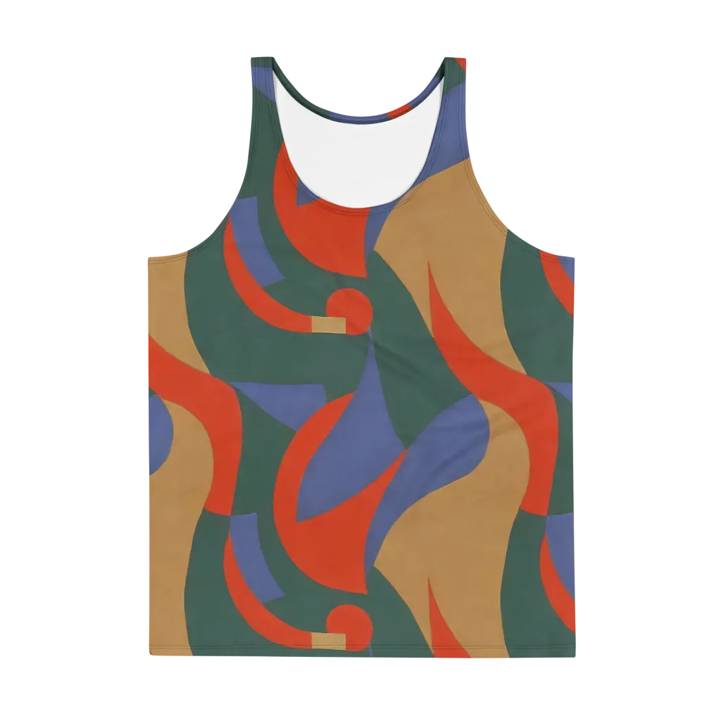 Vermilion Current on Men's Tank Top — Front