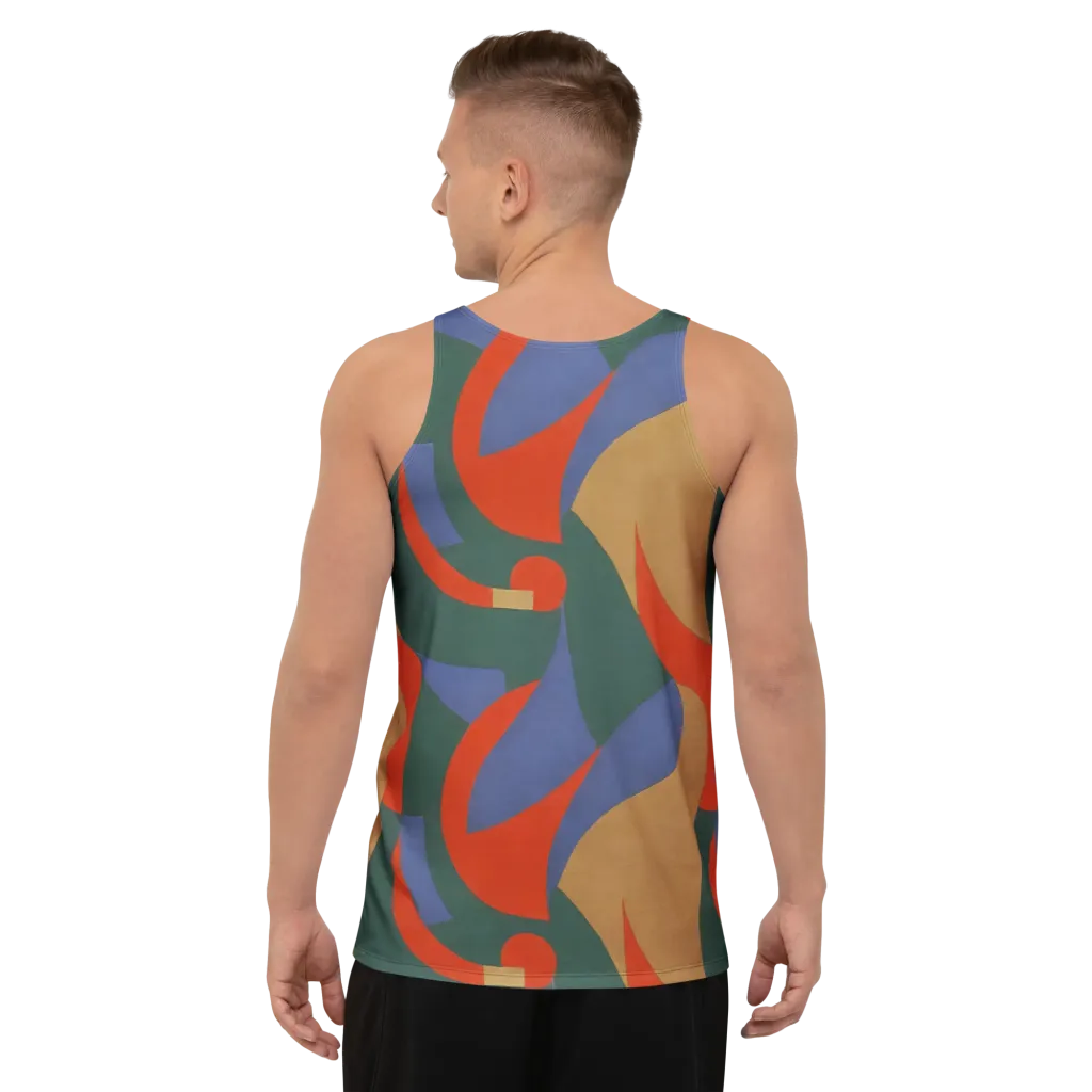 Vermilion Current on Men's Tank Top — Back
