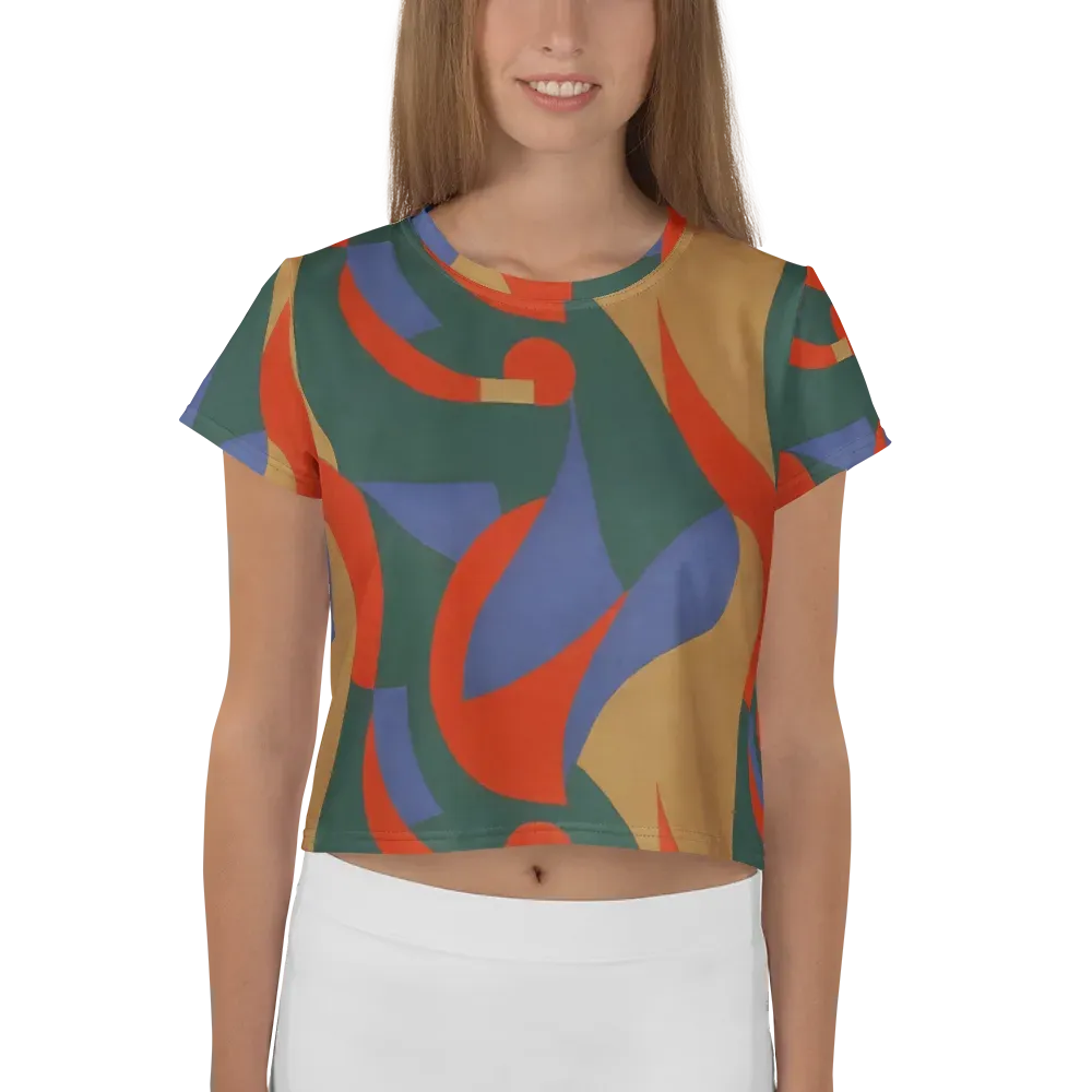 Vermilion Current on Crop Tee — Front