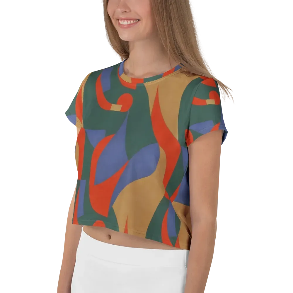 Vermilion Current on Crop Tee — Left