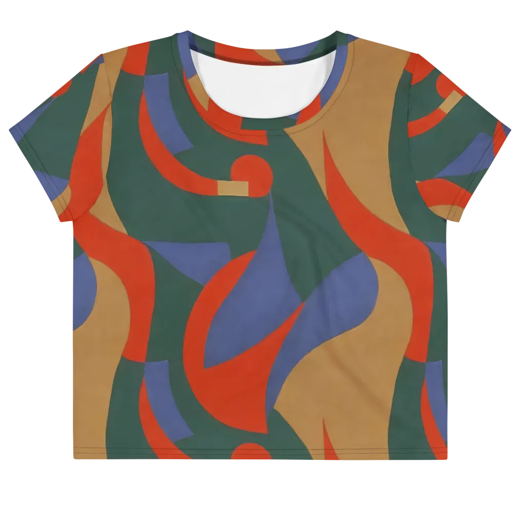 Vermilion Current on Crop Tee — Front
