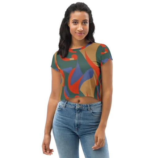 Vermilion Current on a Crop Tee