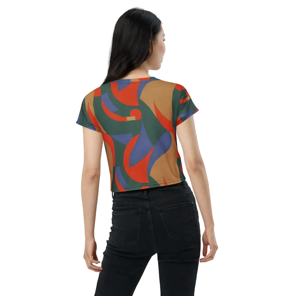 Vermilion Current on Crop Tee — Back