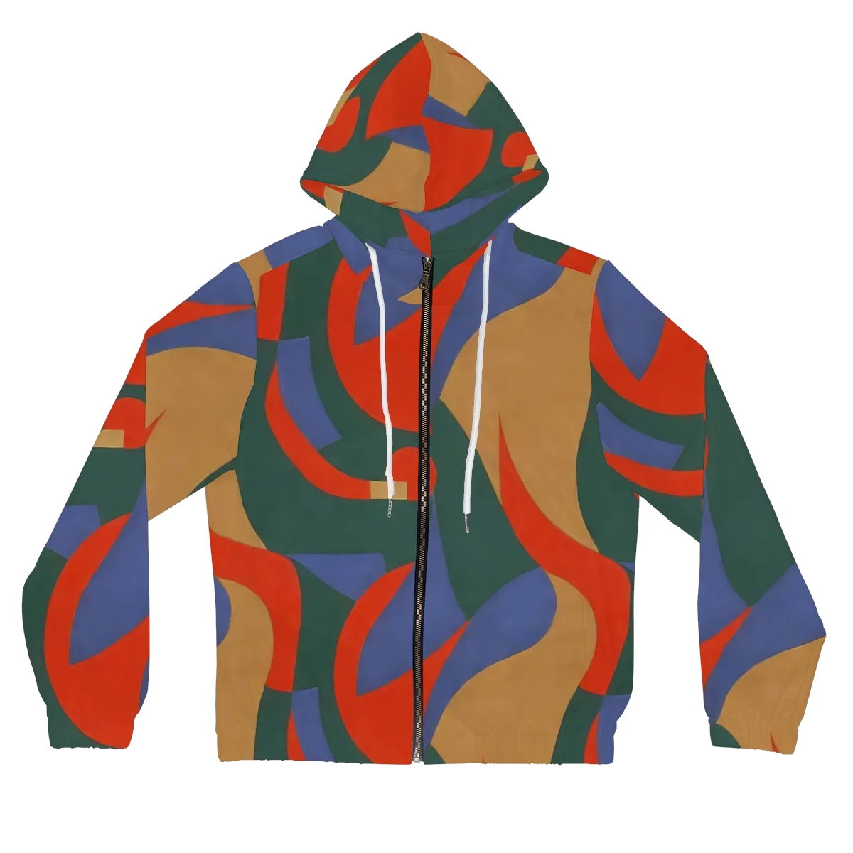 Vermilion Current on Women's Full-Zip Hoodie — Front