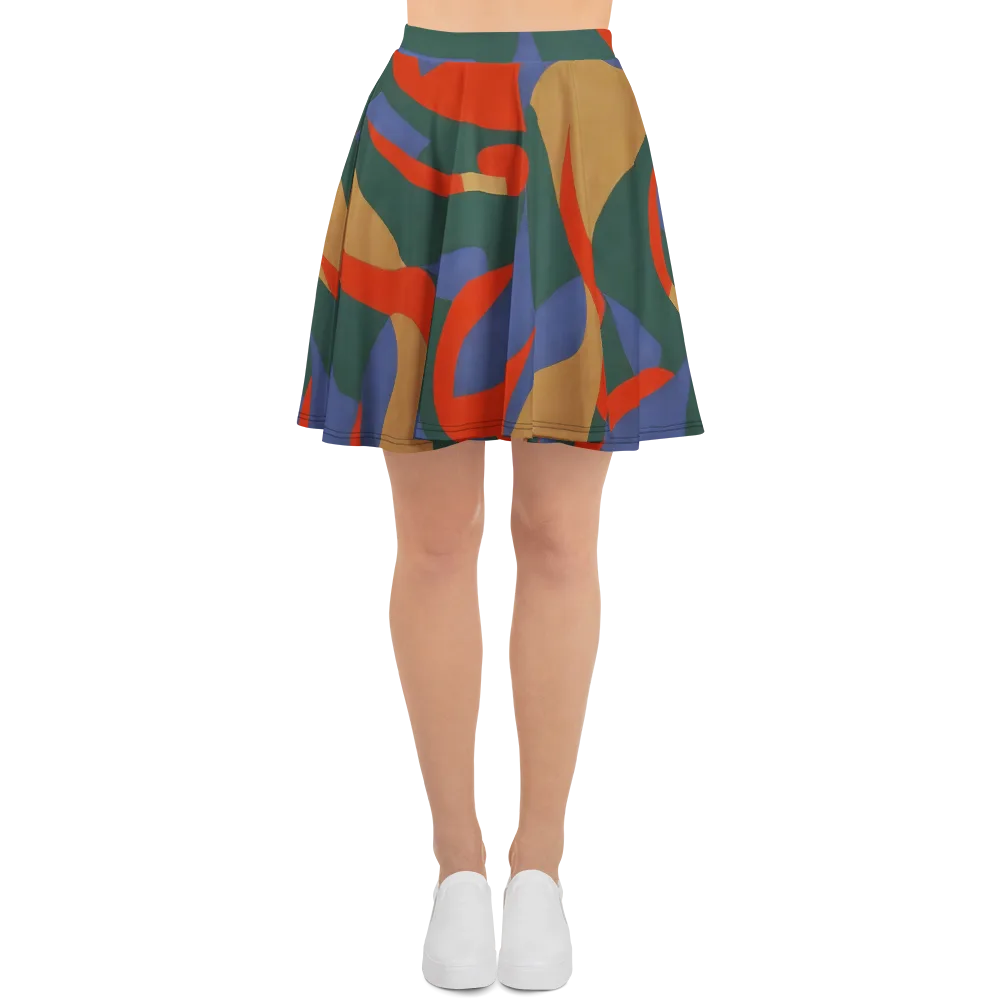 Vermilion Current on Skater Skirt — Front
