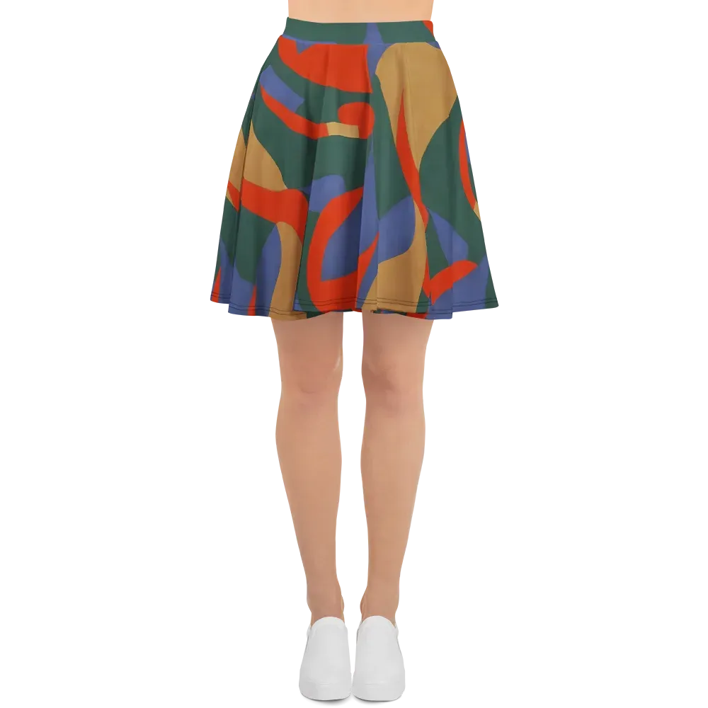 Vermilion Current on Skater Skirt — Front