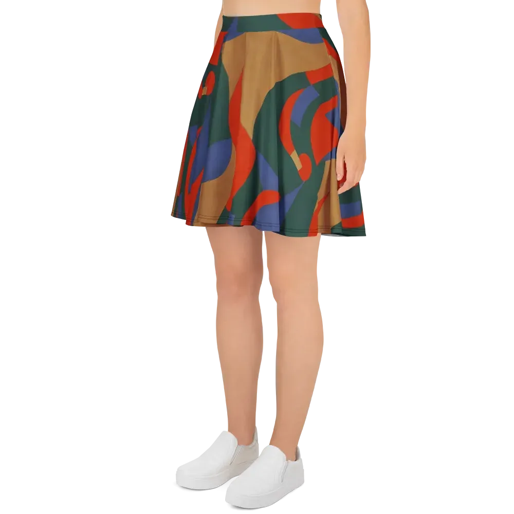 Vermilion Current on Skater Skirt — Left