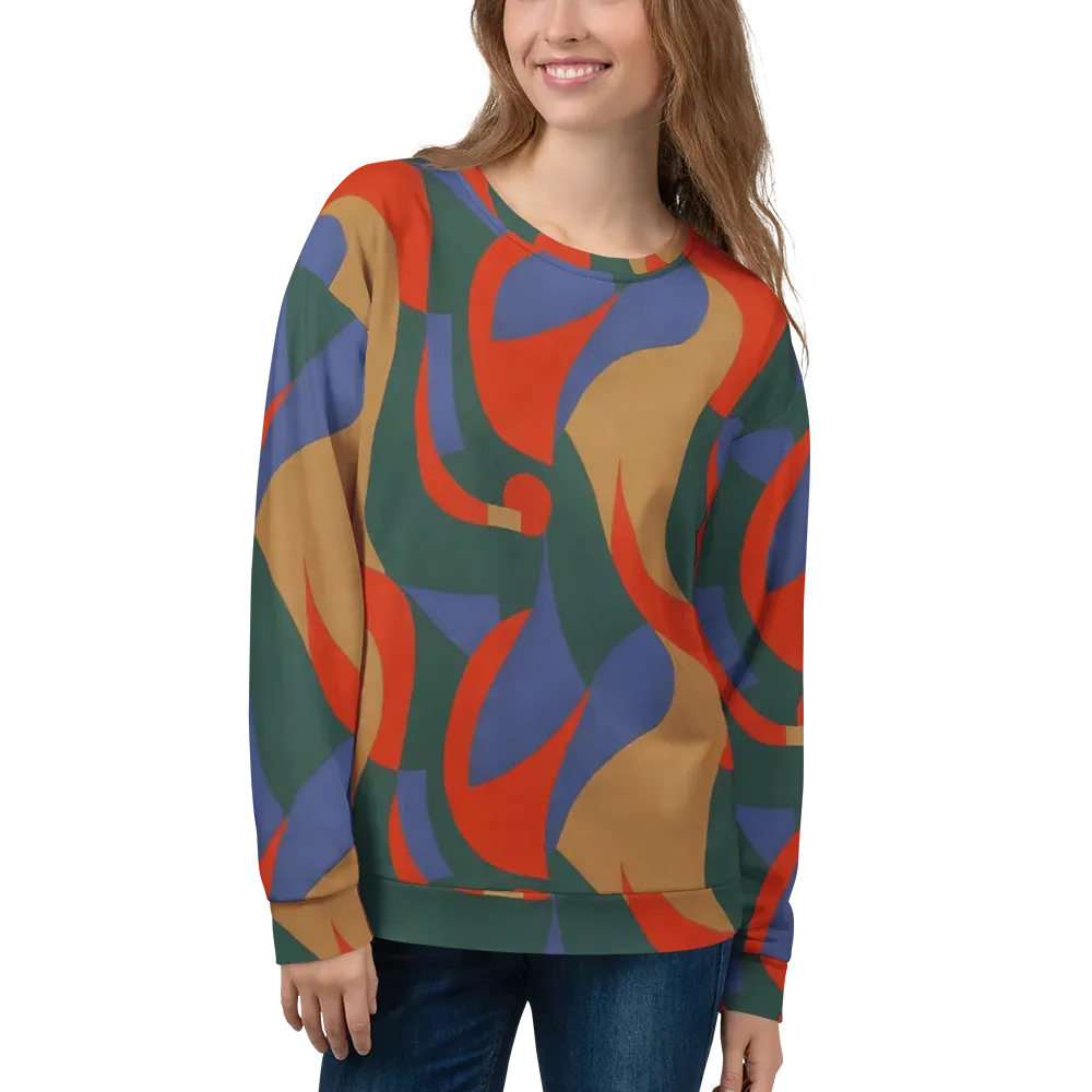 Vermilion Current on Sweatshirt — Front