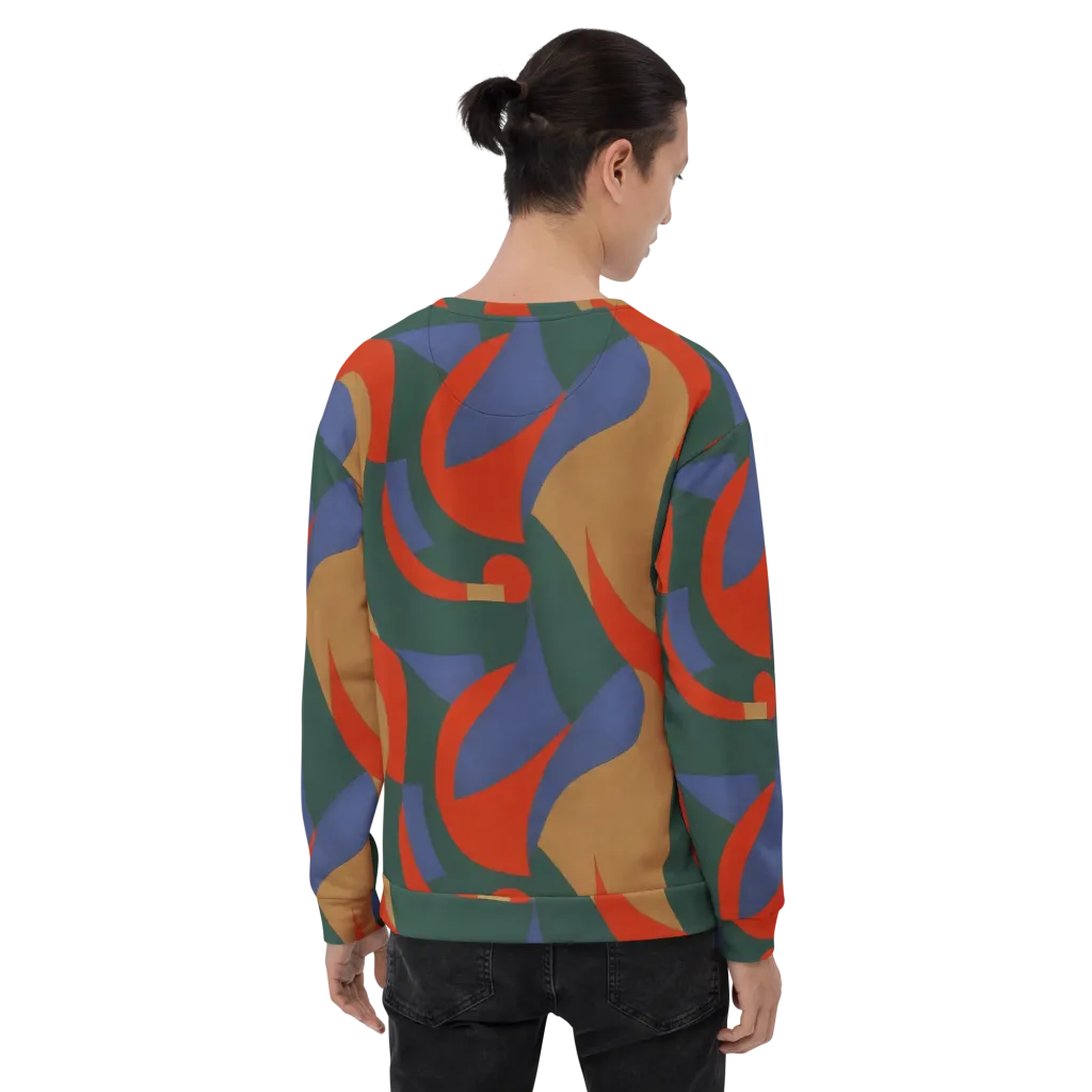 Vermilion Current on Sweatshirt — Back