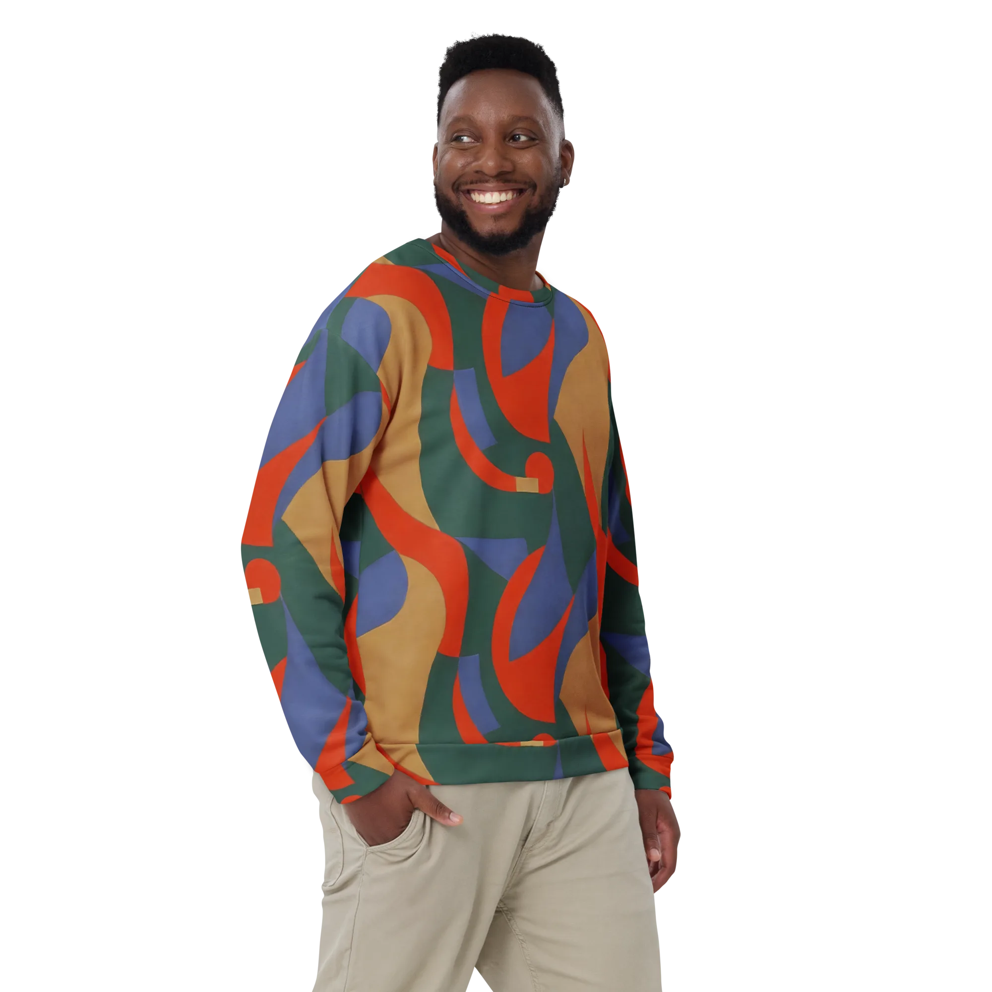 Vermilion Current on Sweatshirt — Front