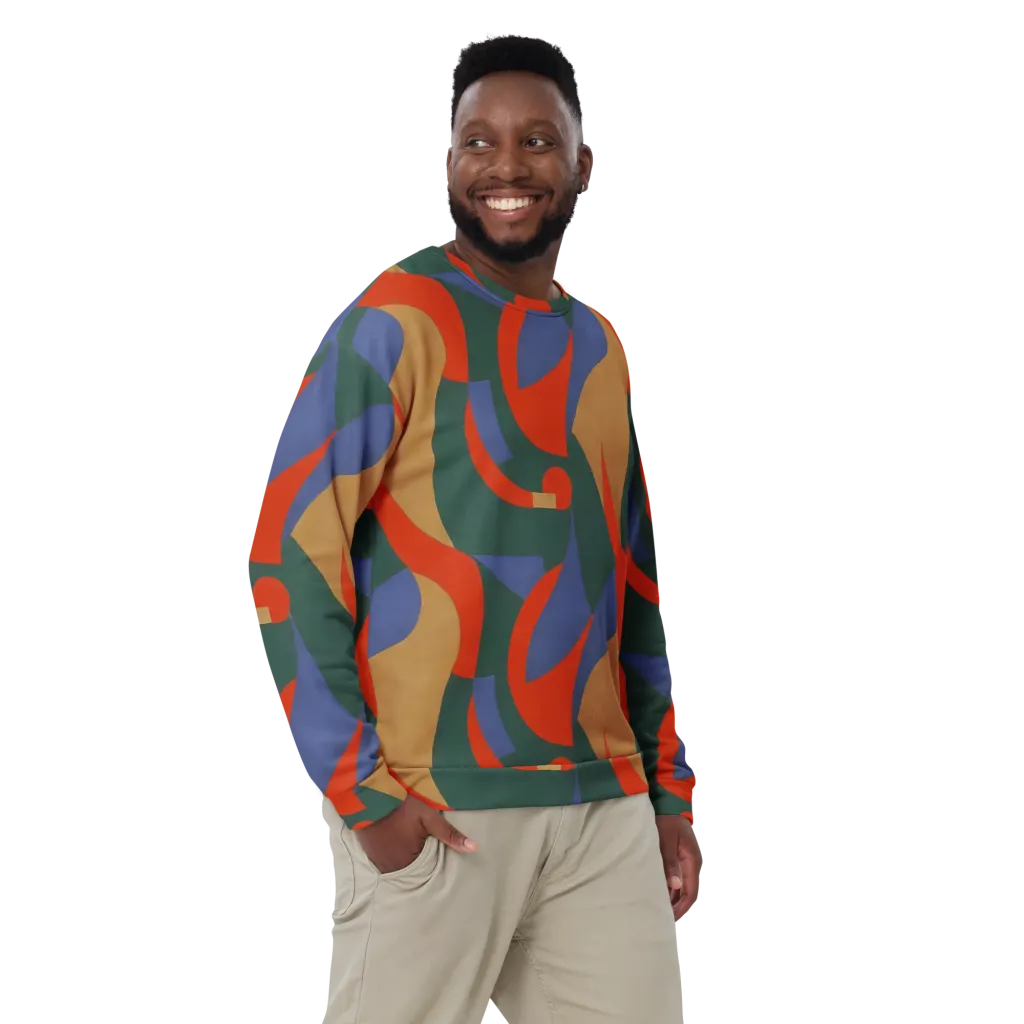 Vermilion Current on Sweatshirt — Front