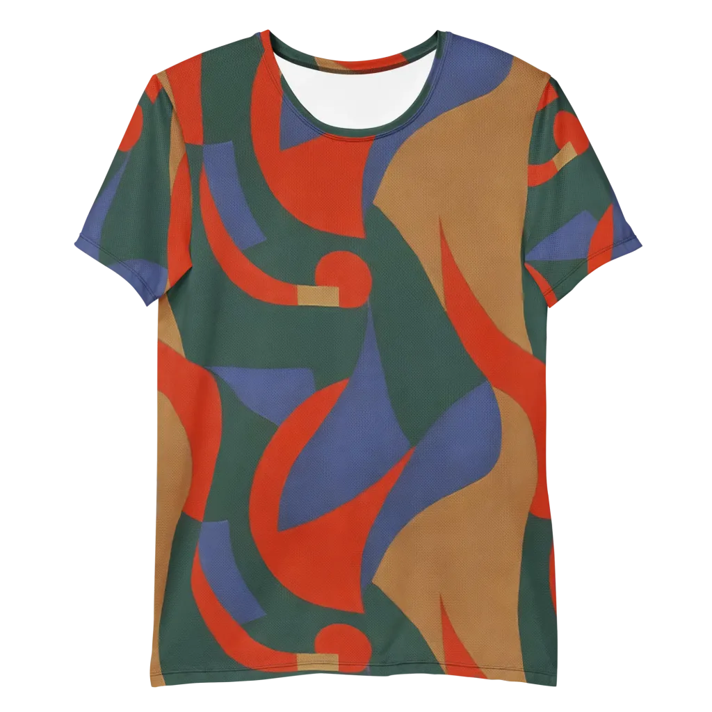 Vermilion Current on Men's Athletic T-Shirt — Front