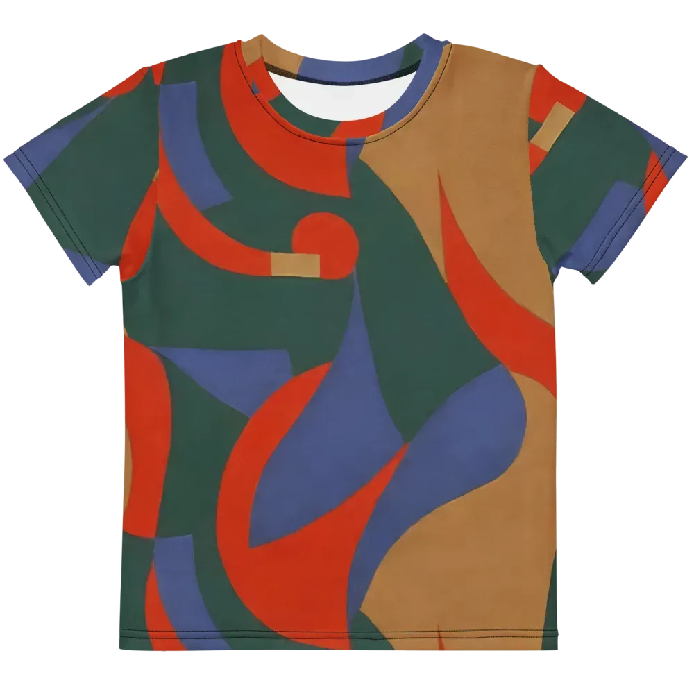 Vermilion Current on Kids Crew Neck T-Shirt — Front