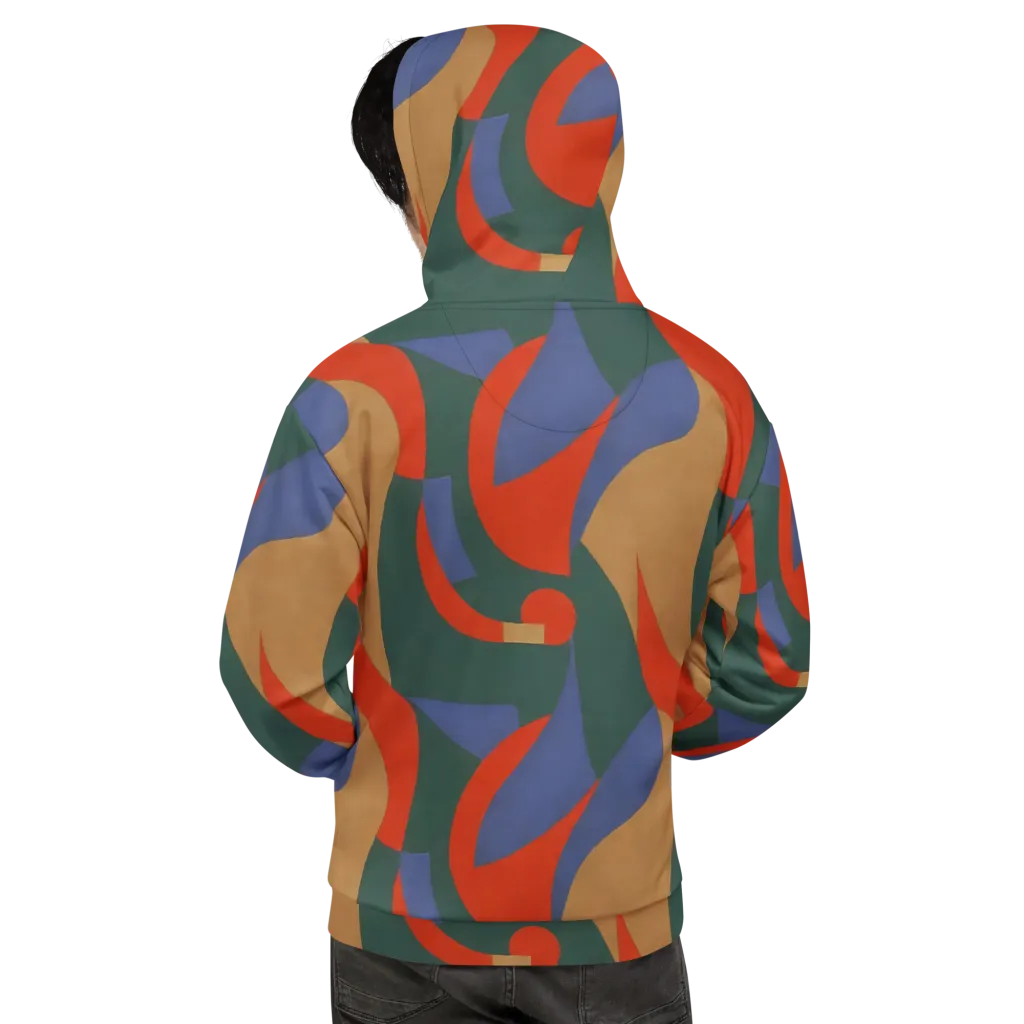 Vermilion Current on Hoodie — Back