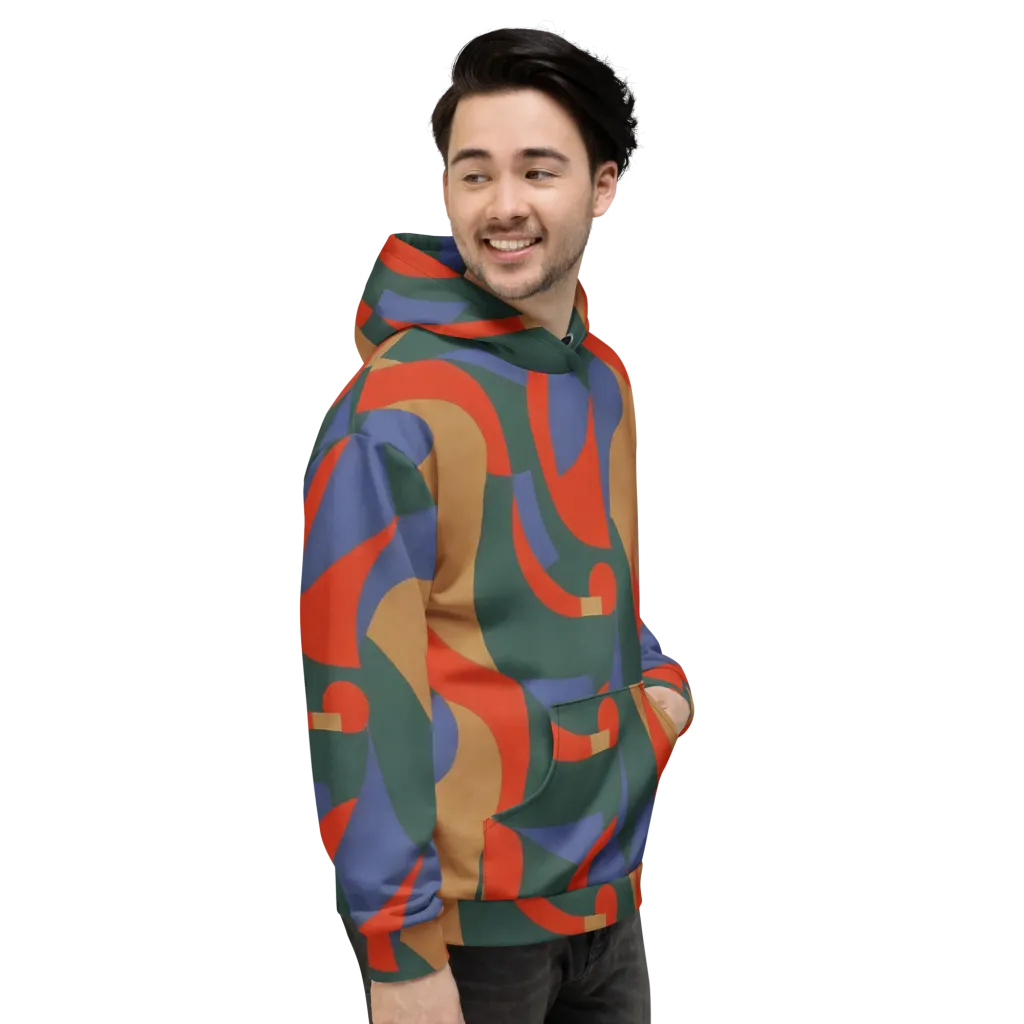 Vermilion Current on Hoodie — Right