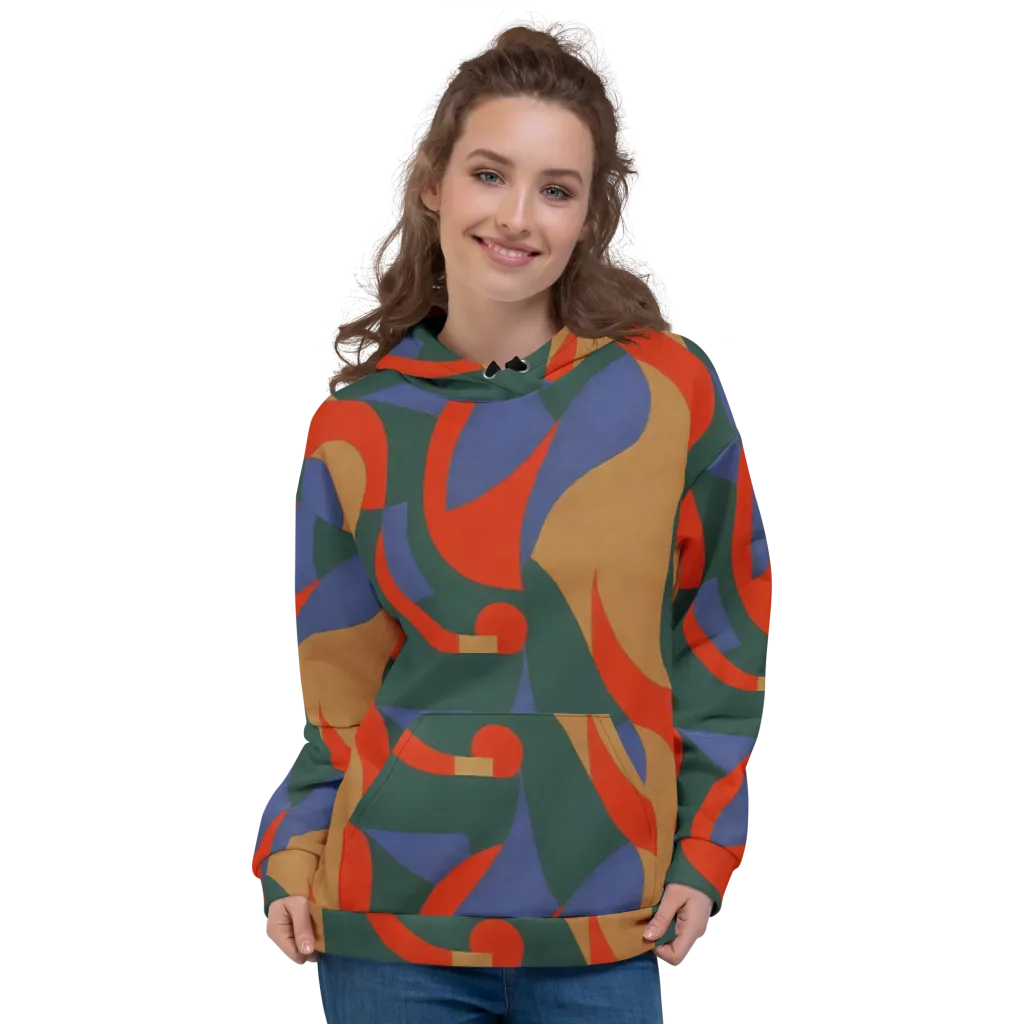Vermilion Current on Hoodie — Front