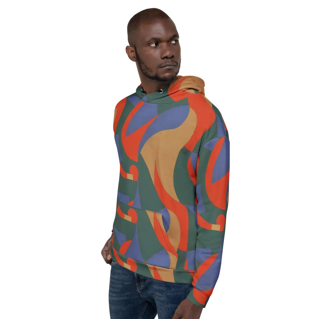 Vermilion Current on Hoodie — Left