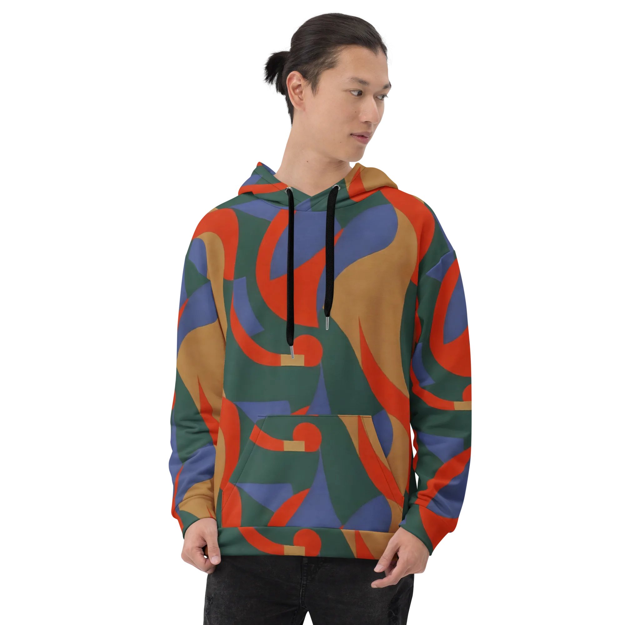 Vermilion Current on Hoodie — Front