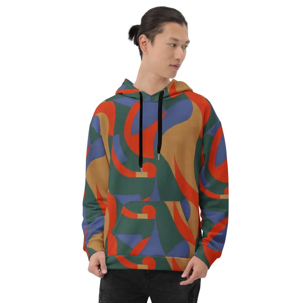 Vermilion Current on Hoodie — Front