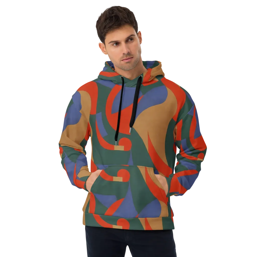Vermilion Current on Hoodie — Front