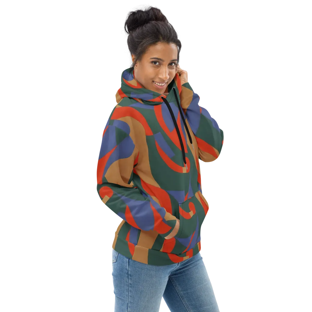 Vermilion Current on Hoodie — Right