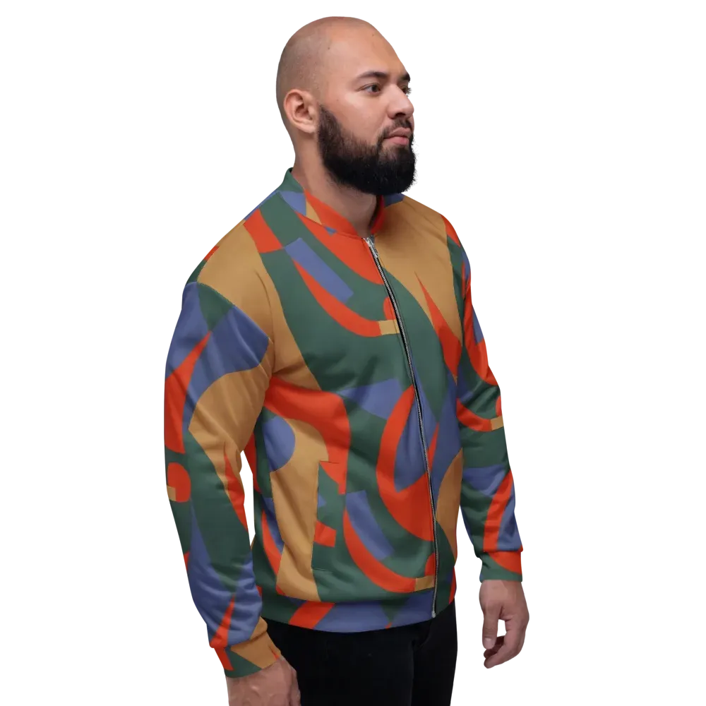 Vermilion Current on Bomber Jacket — Right