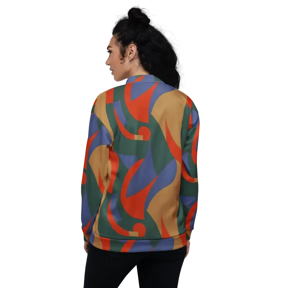 Vermilion Current on Bomber Jacket — Back
