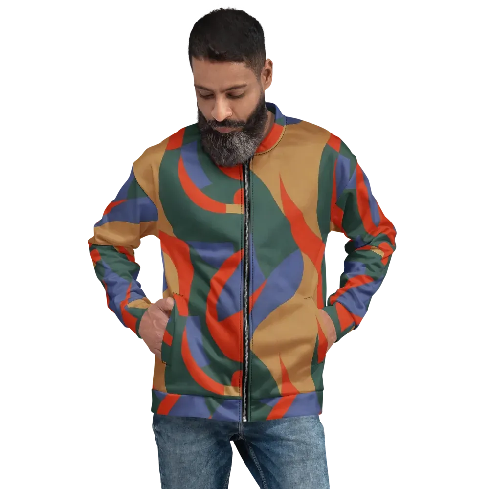 Vermilion Current on Bomber Jacket — Front