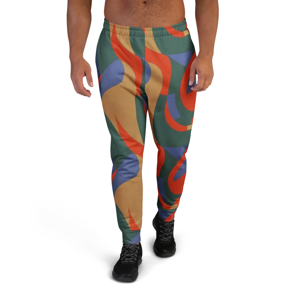 Vermilion Current on Men's Joggers — Front