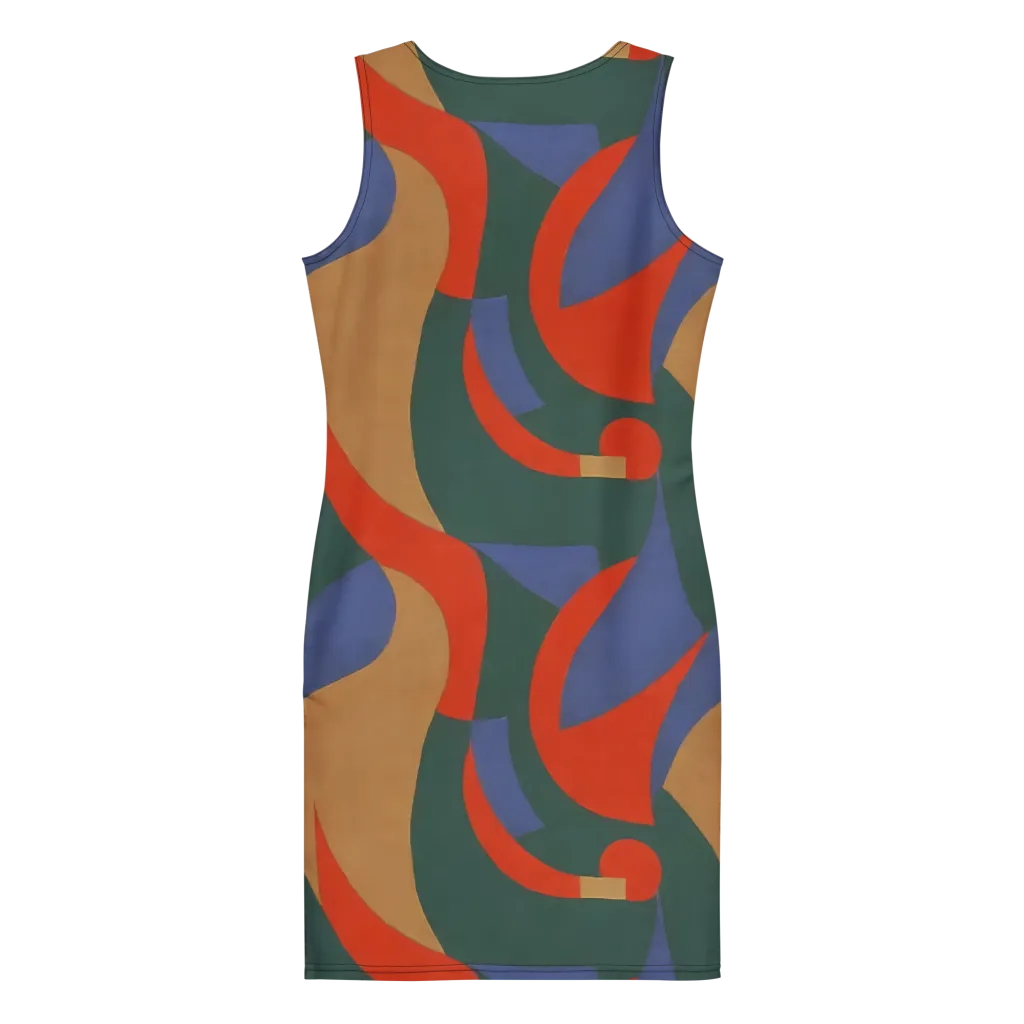Vermilion Current on Bodycon Dress — Back