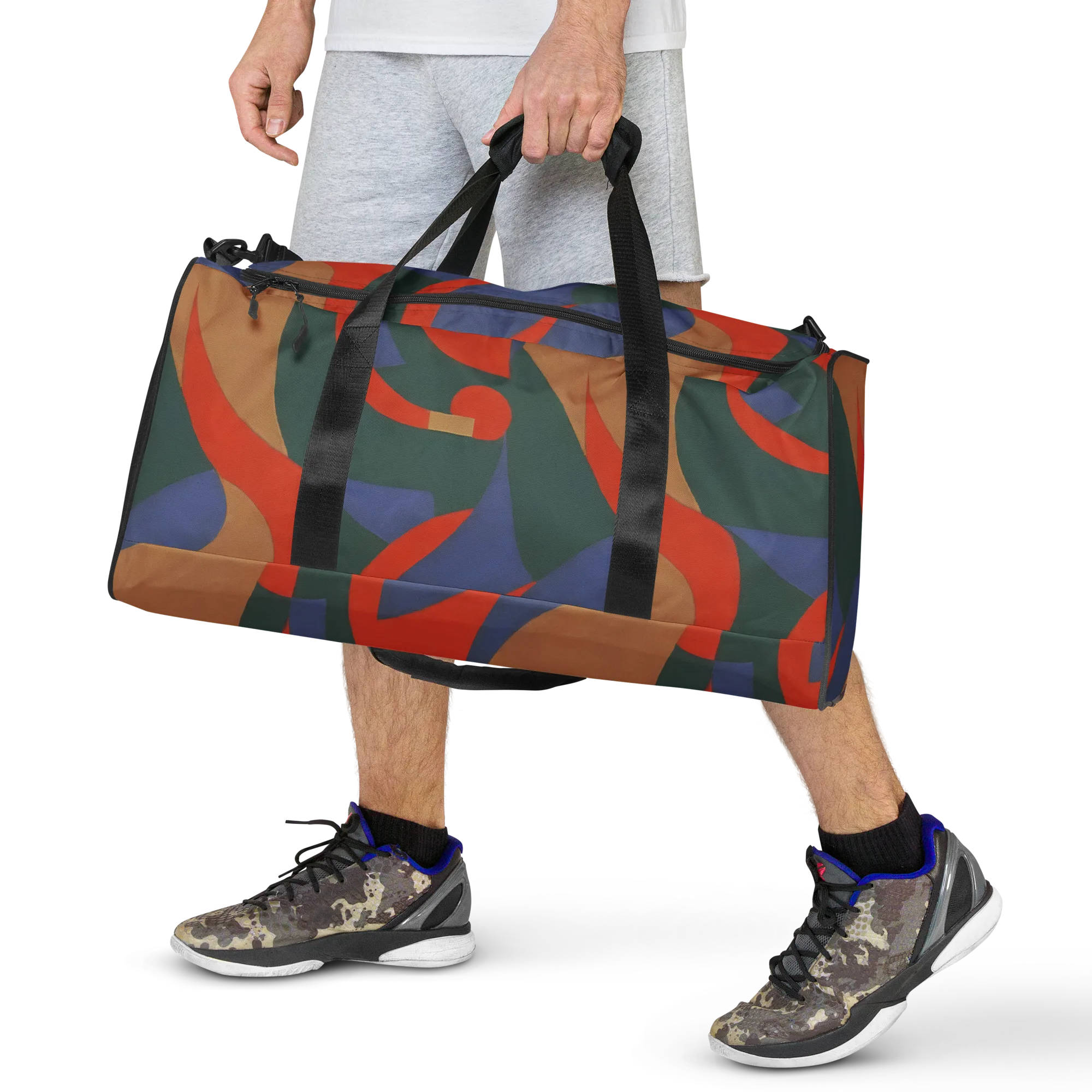 Vermilion Current on Duffle Bag — Front