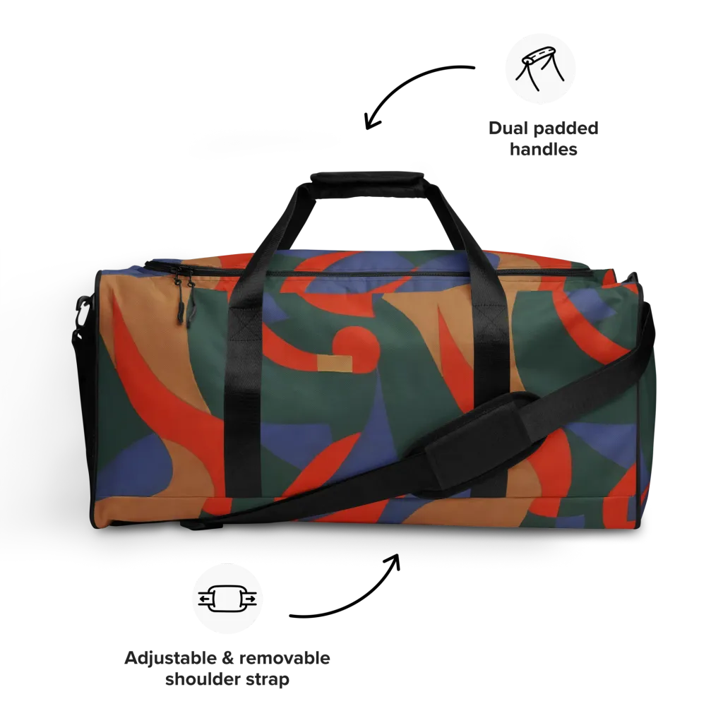 Vermilion Current on Duffle Bag — Front