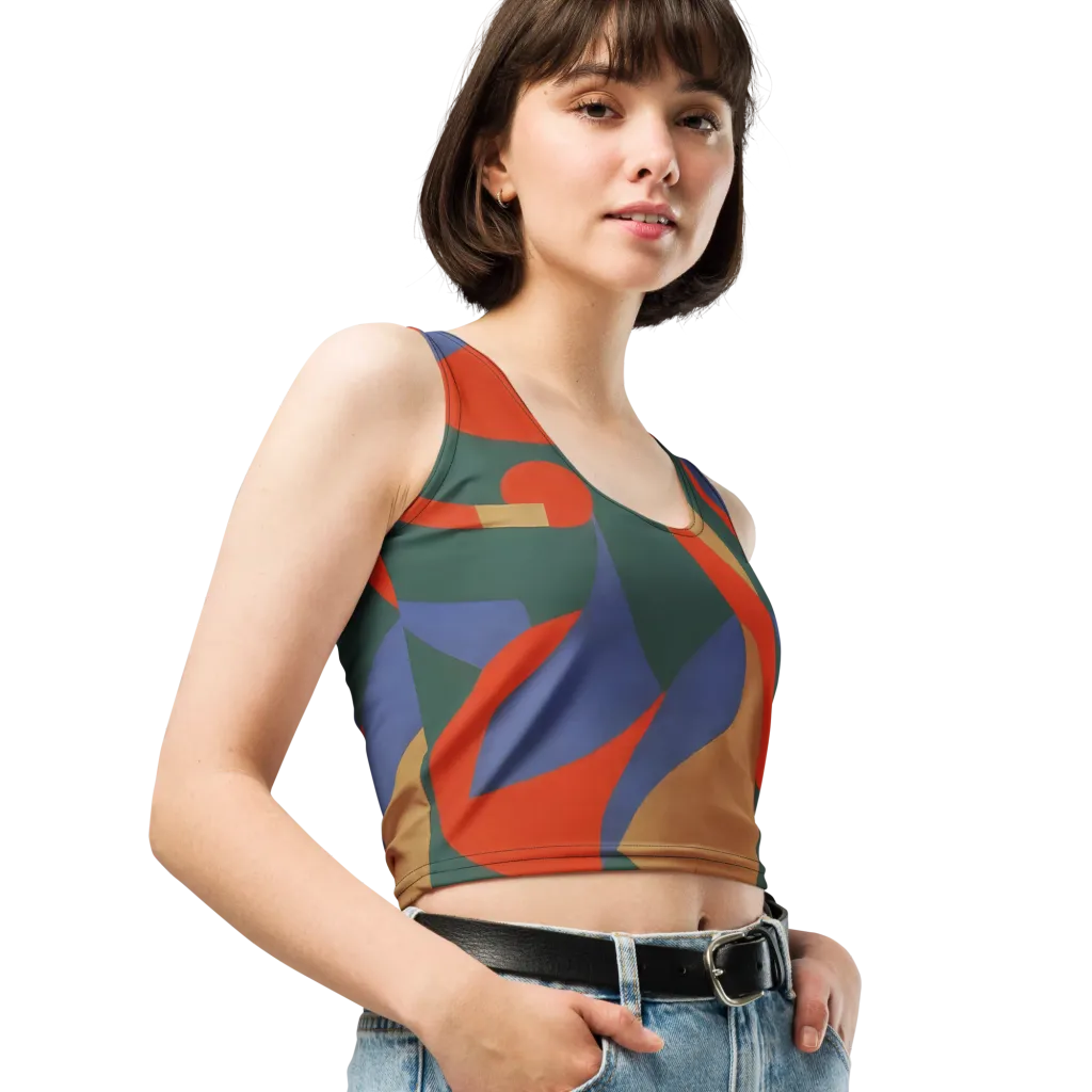 Vermilion Current on Crop Top — Right Front