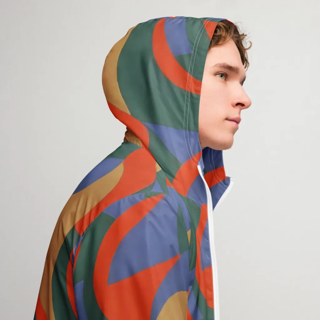 Vermilion Current on Men's Windbreaker — Right
