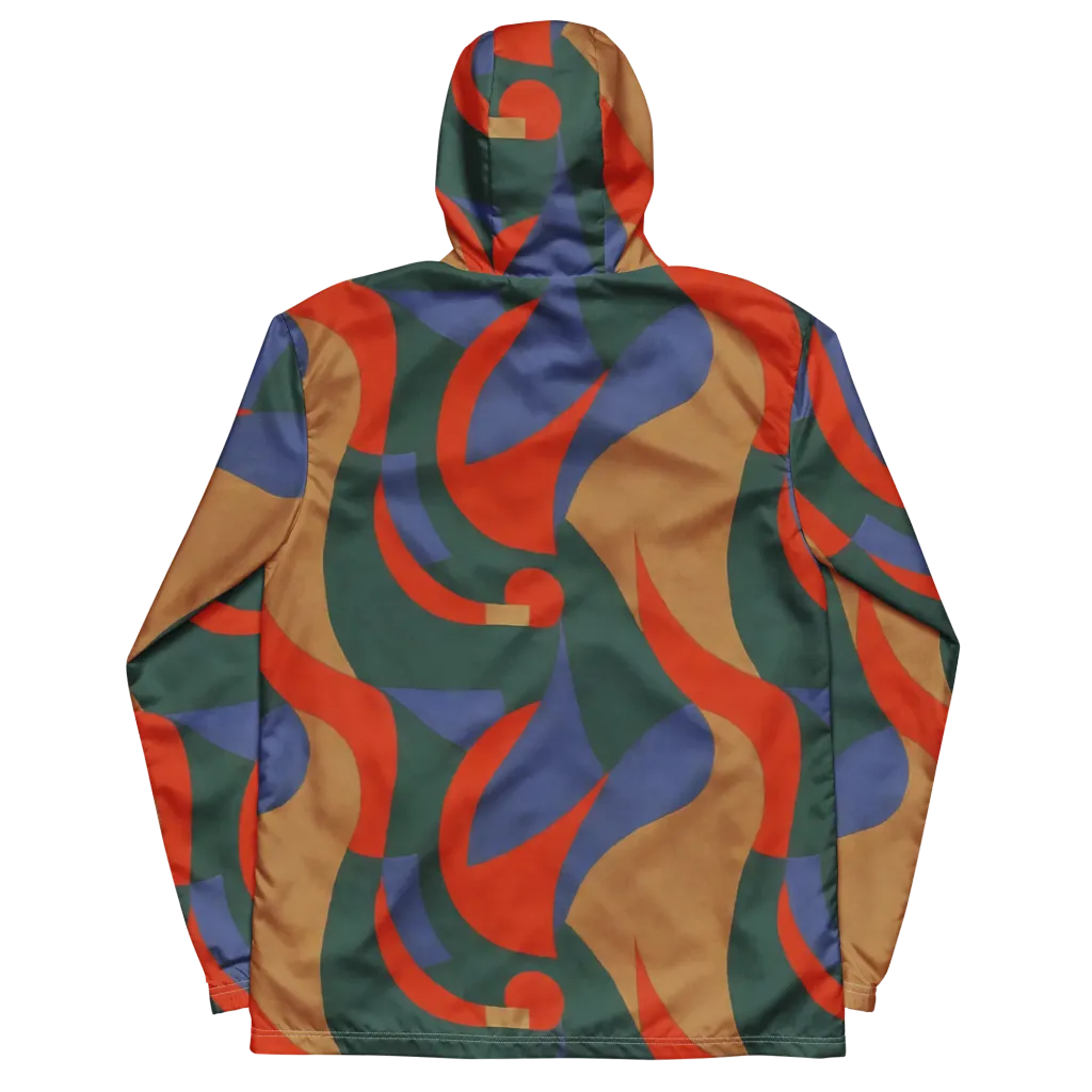 Vermilion Current on Men's Windbreaker — Back