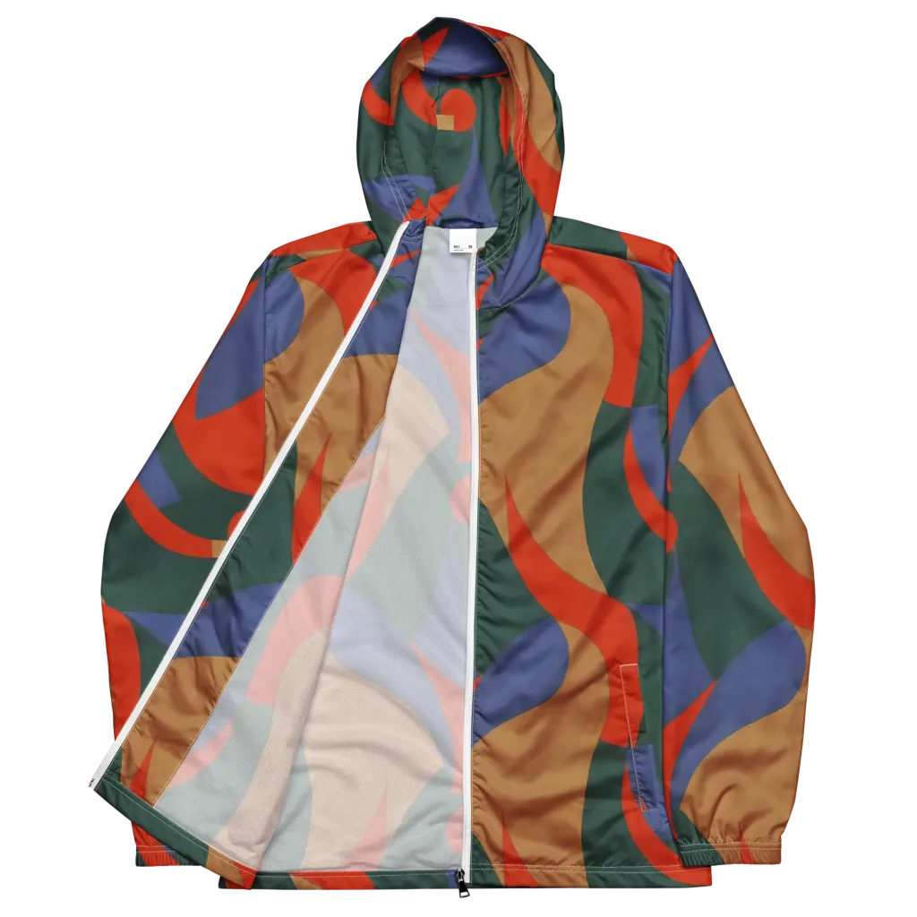 Vermilion Current on Men's Windbreaker — Front