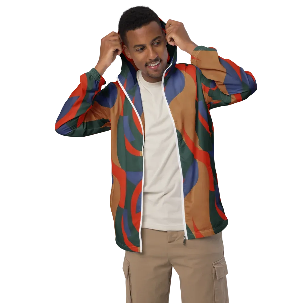 Vermilion Current on Men's Windbreaker — Front