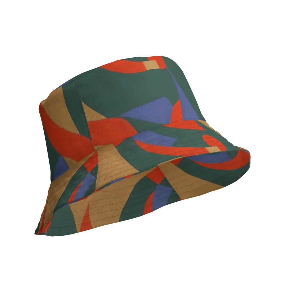 Vermilion Current on Reversible Bucket Hat — Product details Outside