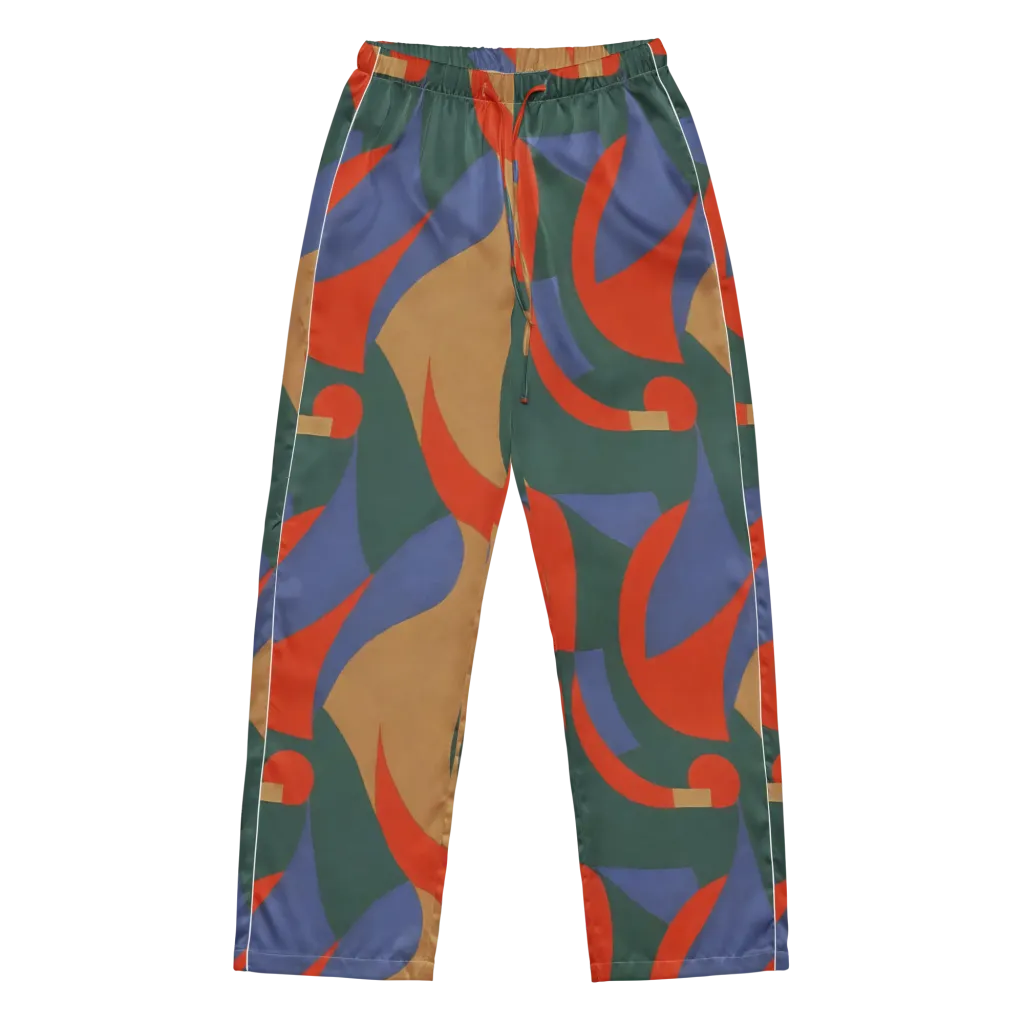 Vermilion Current on Women's Pajama Pants — Front