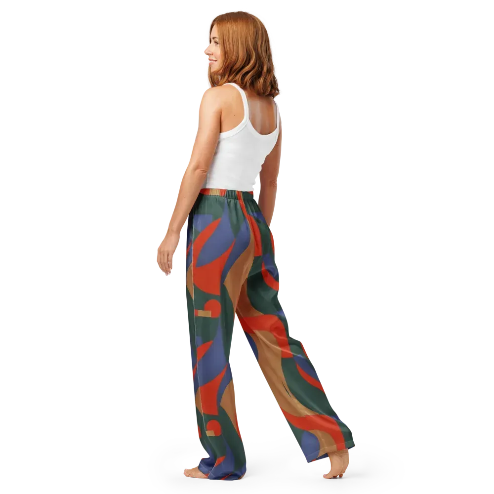 Vermilion Current on Women's Pajama Pants — Back