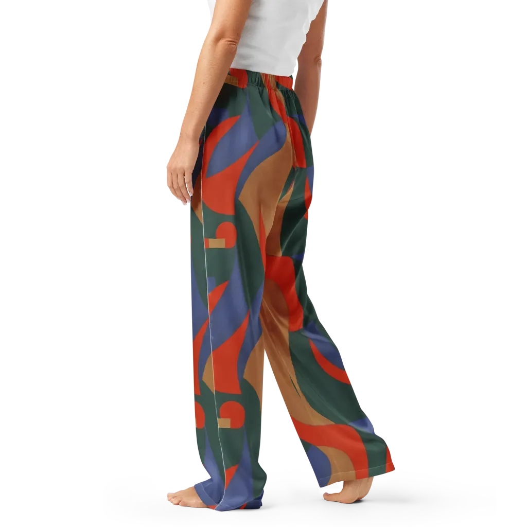Vermilion Current on Women's Pajama Pants — Left