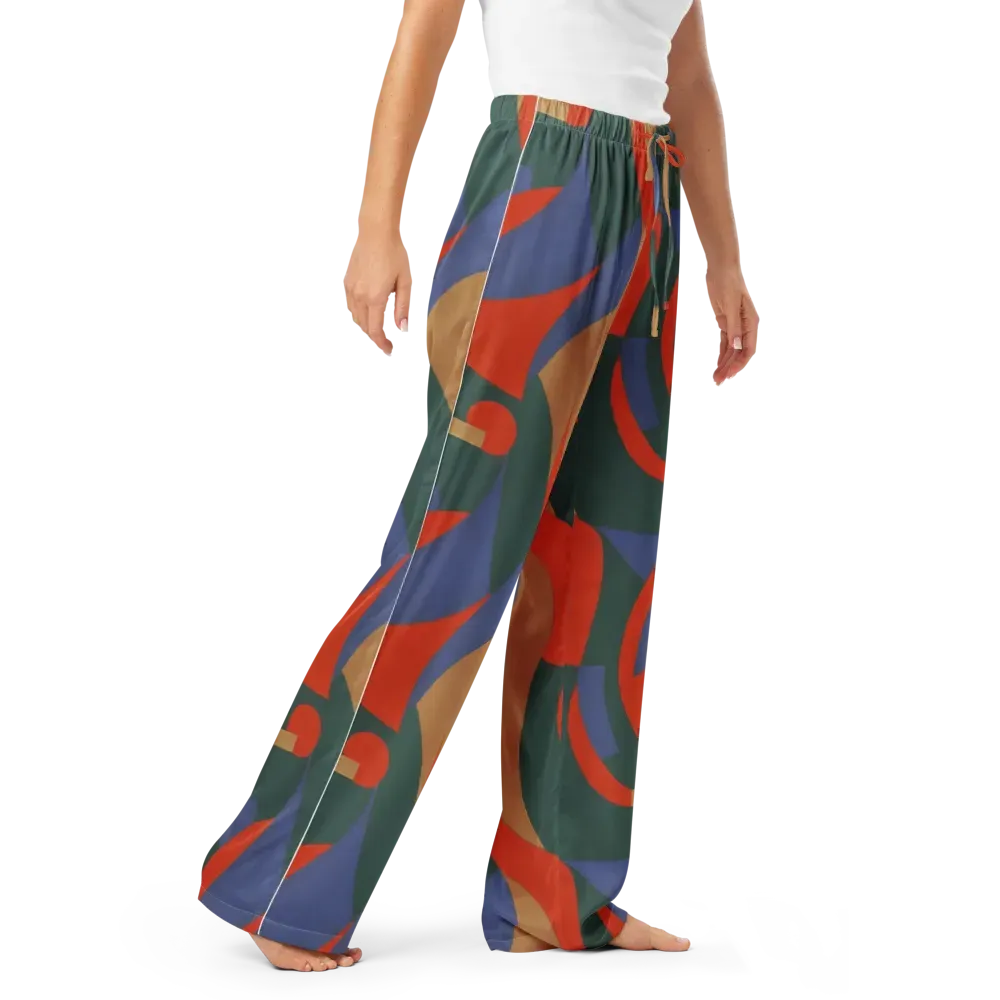 Vermilion Current on Women's Pajama Pants — Right Front