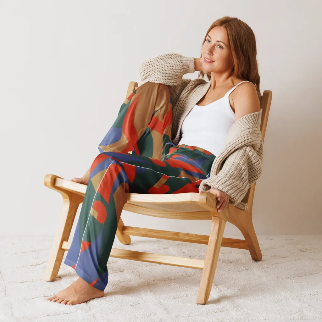 Vermilion Current on Women's Pajama Pants — Front